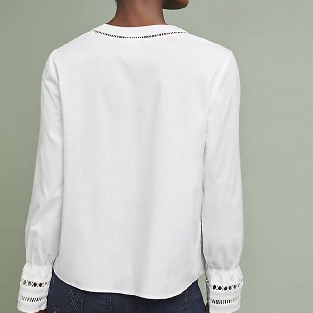 Anthropologie Hannah Poplin Blouse by ISLA MAUDE​ NWT - Picture 2 of 7